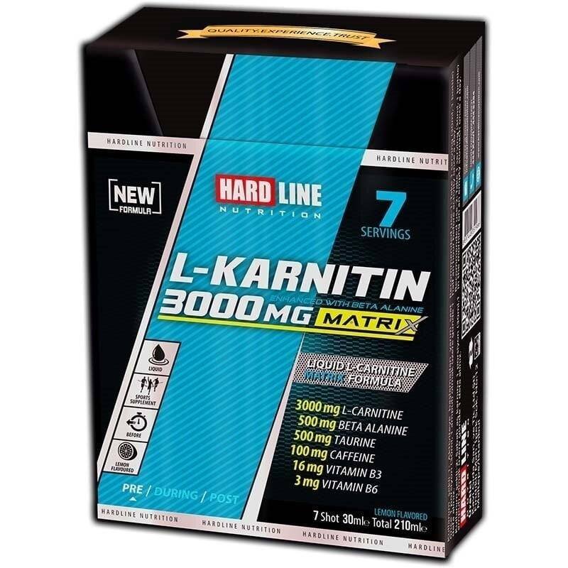 Hardline L-Karnitin Matrix 3000 Mg. 7 Ampül